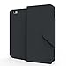 Cellto PU Leather Wallet Cover Stand and Reversible Magnetic Flap, Flip Cover for Apple iPhone 6 (2014)/6S (2015) - Black