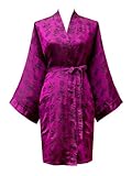 Red Blossom Women's Kimono - Silk Jacquard (Short)
