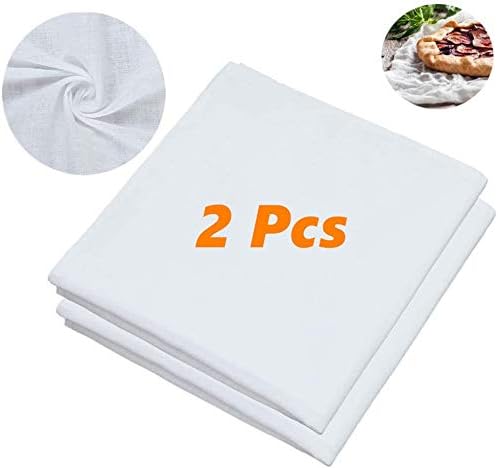 WJIASI Square Soft Muslin Pure Cotton Cloth Cotton Muslin Cloth or Bags for Straining Fruit Butter Milk Filter in Home (50 x 50 cm, 2 Pieces)