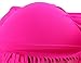 Spring Fever Women Plus Size High Waist Retro Braided Fringe Top Two Piece Swimwear Swimsuit Bikini Set E Rose Pink XXX-Large