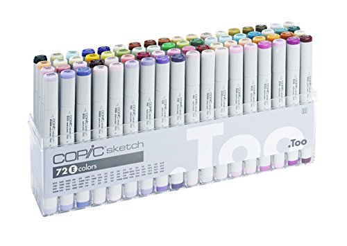 Copic Marker 72-Piece Sketch Set, E (S72-E)