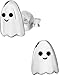 Hypoallergenic Sterling Silver Little Ghost Stud Earrings for Kids (Nickel Free)