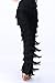 JS CHOW Women's Tassels Ballroom Latin Tango Salsa Practice Performance Dance Pants Black(S)