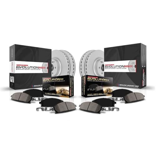PowerStop Z17 Brake Pad & Fully Coated Rotor Kit Front & Rear CRK8405