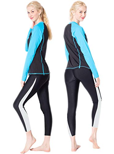 Scodi Women's Surfing Leggings Swimming Tights (L, White)