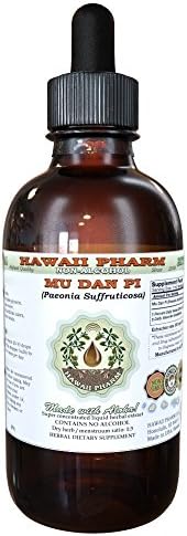 Mu Dan Pi Alcohol-Free Liquid Extract, Mu Dan Pi, Tree Peony (Paeonia Suffruticosa) Bark Glycerite Natural Herbal Supplement, Hawaii Pharm, USA 2 oz