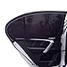 PONY DANCE Car Sun Shade - Side Window Adjustable Universal Fit Car Window Screen Shade Sox Protect Kids from Sun Lights and Harmful UV Rays Mesh Breathable Fabric, Black, 2 Pieces