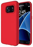Samsung Galaxy S7 Case, Diztronic Full Matte Flexible TPU Series, Slim-Fit Soft Touch Flexible GS7 Phone Cover - Full Matte Red
