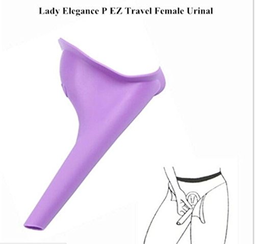 Easyinsmile Laddy/Women Portable Travel Urinal Funnel Device Female Outdoor Stand Up Pee Urination Device 2pcs/Pack (Purple)