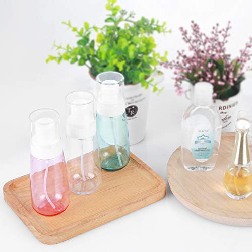 MAQUITA 6 Packs Spray Bottle 3.38oz/100ml Empty Bottle Accessories Refillable Container Large Travel Multifunction Clear Bottle for Perfumes Essential Oil(3 color)