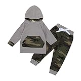 Baby Clothes Set, PPBUY Toddler Baby Camouflage Hoodie Tops + Pants 2pcs Outfits (18M)