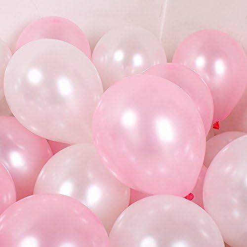 iygnaw 12inch Latex Balloons Latex Wedding Birthday Helium Thickening Balloons Party Balls Pink Balloon
