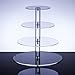 Utenlid Acrylic 4-Tier Round Stacked Party Cupcake Stand with Stable Screw-On Pillars - Tiered Cupcake Stand/Cupcake Tower