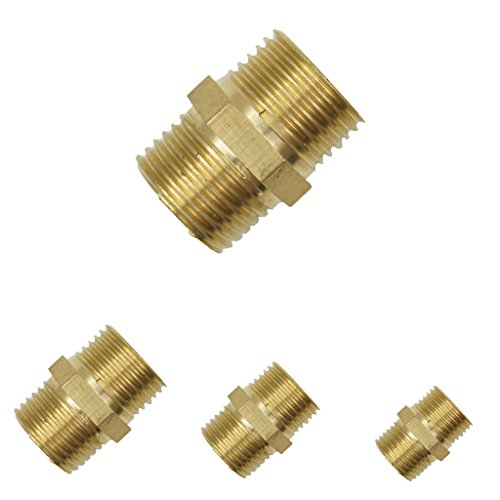 MagiDeal Brass Barbed Male to Male Hose Pipe Fittings Threaded Coupler Connector NPT - As described, 1 inch - Thumbnail 6