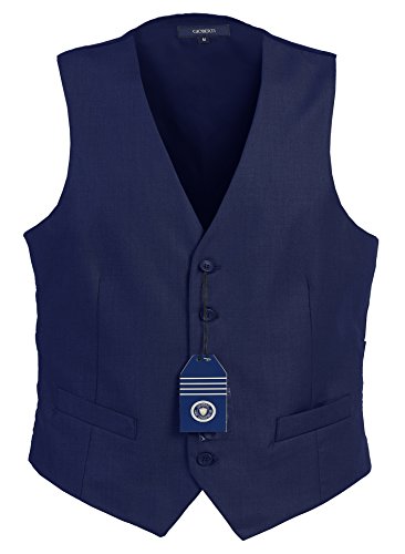 Gioberti Mens 5 Button Formal Suit Vest, Royal Blue, 3X-Large