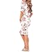 Women's Ruched Maternity Dress by Mother Bee - Made in USA (Small, Floral Island Ivory)