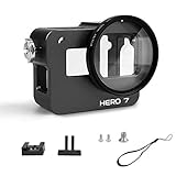 Luxebell C400 Aluminium Alloy Skeleton Thick Solid Protective Case Shell with 52mm Uv Filter for Gopro Hero 6 5 Camera - Wide Angle Mode Have No Vignetting