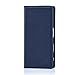 32nd Classic Series - Real Leather Book Wallet Case Cover for Sony Xperia XZ, Real Leather Design with Card Slot, Magnetic Closure and Built in Stand - Navy Blue