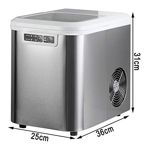 WOLTU Eiswürfelmaschine Eiswürfelbereiter, 15kg/24hrs, 2 Eiswürfel-Größen, 2,2 Liter Wassertank… – Bild 8