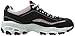 Skechers womens D'lites - Life Saver Memory Foam Lace-up Sneaker,Black/Pink,7.5 M US