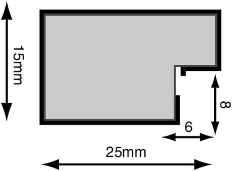 FRAMES BY POST 25mm wide H7 Black Picture Photo Frame with Ivory Mount 36"x24" for Pic Size 30"x20" (Plastic Glass) - Image 4