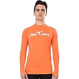 Realon Rash Guards Men UV Protection 50+ Surfing Rashguard Crew Swim Shirt Boys