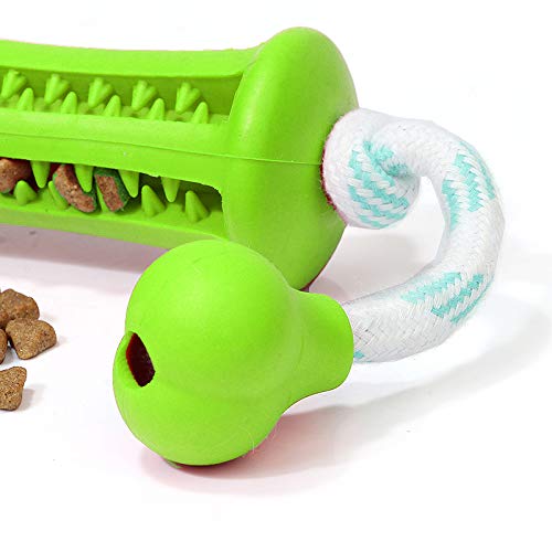 Dog Toothbrush Toy Puppy Dental Care Brushing Stick Dog Chew Tooth Cleaner Effective Doggy Teeth Cleaning Massager Natural Rubber Bite Resistant Chew Toys for Dogs Pets Oral Care (Dog Floss 01#)