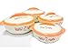 Cello Plastic Sizzler Insulated Casserole Food Server Hot Pot Gift (4-Piece Set), 4-Pack, Off White, Brown