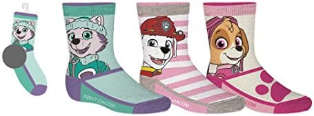 PAW Patrol Girl's Toddler 3-Pack Crew Socks (12-24 Months)