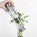 AMOYSTONE Aquamarine Crystal Crushed Stones Water Bottle Infuser Energy with Removable Crystal Protective Sleeve 450ml