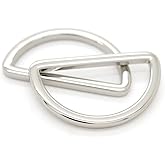 CRAFTMEMORE 4pcs 1-1/2 inches D Rings Purse Loop Quality Plating Flat Metal D-Ring for Craft Purse Making Accessories SC79 (1 1/2 Inches, Silver)