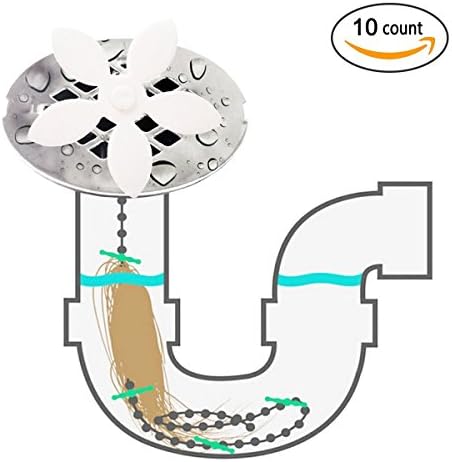 Ninth Shower Drain Hair Catcher for Kitchen, Bathroom, Toilet Sewer ( 10 count)