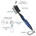 WULASER Golf Brush, Golf Club Brush Groove Cleaner, Golf Club Cleaner Brush with Wire | Nylon Brush | Steel Nail | Golf Divot Tool | Aluminum Carabiner, Lightweight, Easily in Golf Bag (Blue)