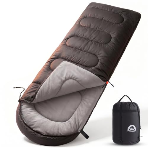 SWTMERRY- Sleeping Bag 3 Seasons (Summer, Spring, Fall) Warm & Cold Weather - Lightweight,Waterproof Indoor & Outdoor Use for Kids, Teens & Adults for Hiking, Backpacking and Camping
