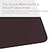 ZBRANDS // Brown Leather Smooth Desk Mat Pad Blotter Protector, Extended Non-Slip Rectangular, Laptop Keyboard Mouse Pad (24
