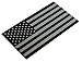 American Flag Car Stickers (American Flag Sticker - Black/Silver (Huge 5
