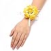FAYBOX Girl Bridesmaid Wedding Wrist Corsage Party Prom Hand Flower Decor Pack of Yellow