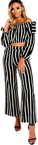IKRUSH Womens Kennie Stripe Off Shoulder Co-ord Black