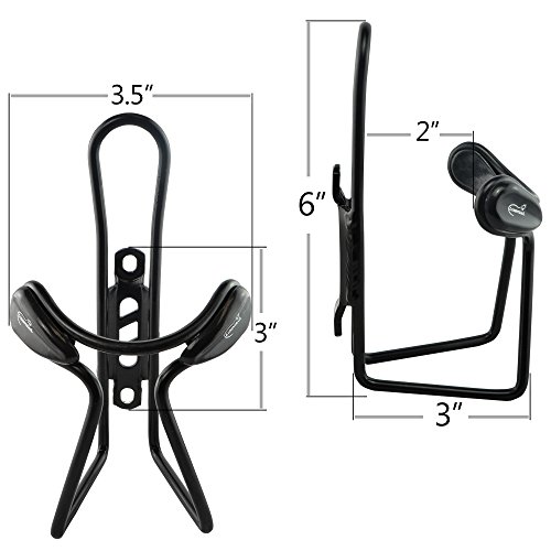image for Lumintrail Bike Bottle Holder w/Handlebar Mount Adapter Lightweight Al