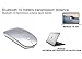 Bluetooth Mouse Rechargeable Wireless Mouse for Macbook pro PC Windows Laptop，Wireless Bluetooth Mouse for Macbook Air Bluetooth Mouse for Laptop Silver