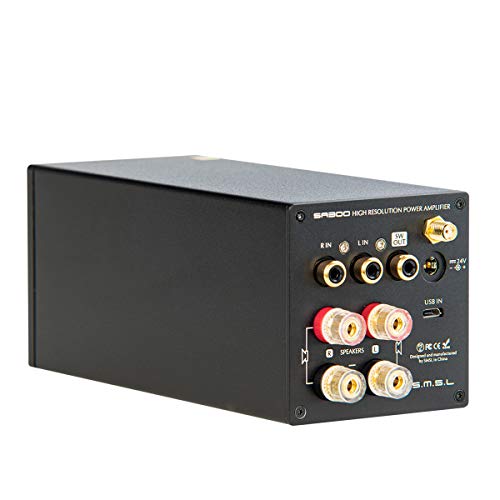 S.M.S.L SA300 Uses Infineon's New Technology Class D Power Amplifier chip,Bluetooth 5.0 with Remote Control (Black)