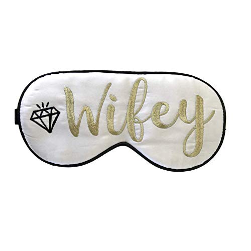 Silk Wifey Sleep Mask Travel Bridal Gift Set