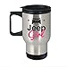 Jeep Travel Mug - I'm a Jeep Girl Stainless Steel Coffee Thermo & Beer Mug - Mother's Day, Birthday & Christmas Gift Idea for Women, Mom, Daughter, Girlfriend, Wife & Grandma