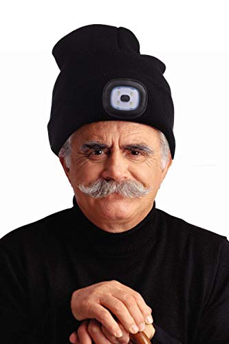 OMOUP Camping Outdoor LED Kappe 4 LED Hut USB aufladbare für Männer Frauen warme Strickmütze LED Cap Licht mit 3… – Bild 4