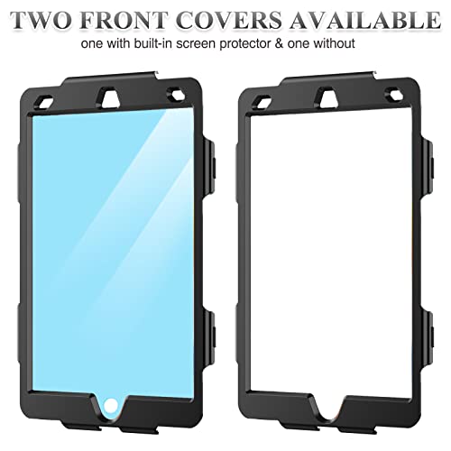 SEYMAC stock Case for iPad 9th/8th/7th Generation 10.2'', [Full-Body] Drop Proof Armor Case with 360° Rotating Stand [Pencil Holder][Screen Protector] Hand Strap, Black