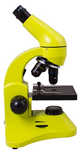 Levenhuk Rainbow 50L Plus Lime Student Microscope (64-1280x Magnification, Metal Body, Glass Optics) with Experiment Kit and Case - Thumbnail 6