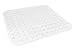 DII Oceanique Shower/Bathtub 20.75x21.75" Non Slip Transparent Safety Grip Suction Cup Square Vinyl Bath Tub Mat, Small, Clear