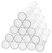 The Beadsmith Clear Plastic Tubes - 3-Inch-Long Round Tubes, 9/16 Inches in Diameter - Flat Caps - Use for Beads, Bath Salts, Wedding & Party Favors, Home or Office Storage - Bag of 25