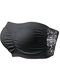 Strapless Padded Bandeau Floral Lace Back Tube Bra Tops