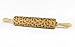 Bewant Wooden Engraved Rolling Pin Embossed with Cats Pattern for Cookies and Pizza Housewarming gift (Cat)